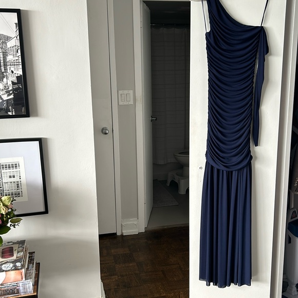 ZW Collection Asymmetric Navy Dress - Picture 1 of 4